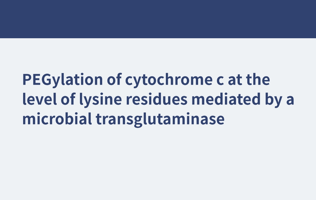 PEGylation of cytochrome c at the level of lysine residues mediated by a microbial transglutaminase