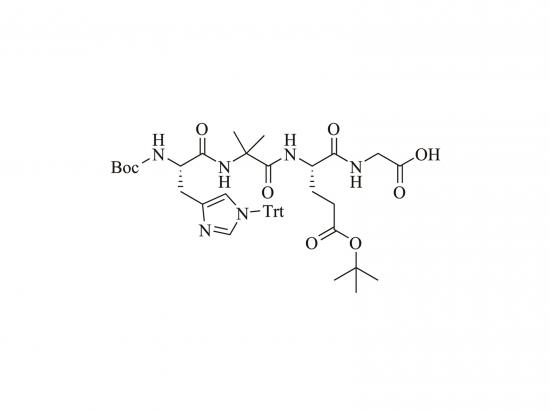 ((S)-5-(tert-butoxy)-2-(2-((S)-2-((tert-butoxycarbonyl)amino)-3-(1-trityl-1H-imidazol-4-yl)propanamido)-2-methylpropanamido)-5-oxopentanoyl)glycine [Boc-His(Trt)-Aib-Glu(OtBu)-Gly-OH] 