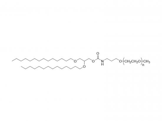 α-(3’-{[1,2-di(myristyloxy)propanoxy] carbonylamino}propyl)-ω-methoxy, polyoxyethylene[mPEG-C-DMG] CAS: 1019000-64-6 
