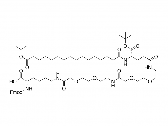 Fmoc-Lys(tBuO-Pal-Glu(AEEA-AEEA)-OtBu)-OH