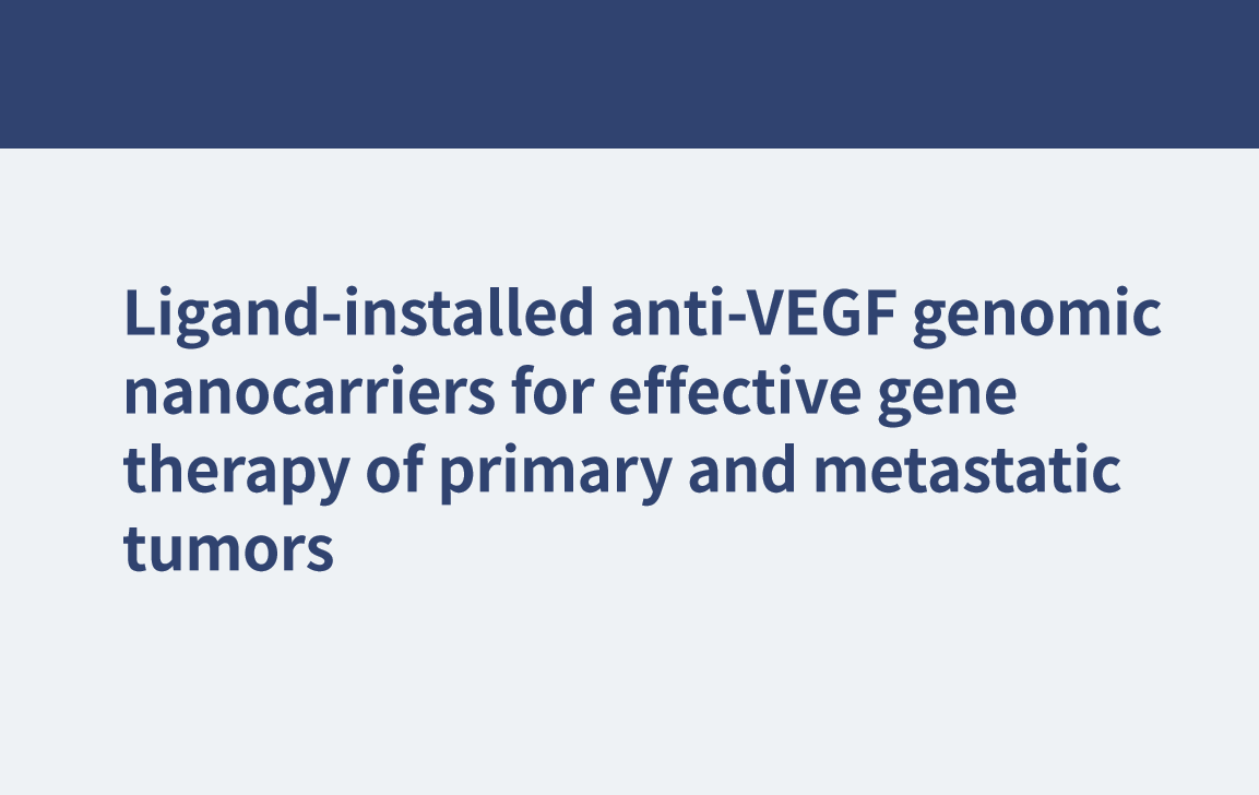 Ligand-installed anti-VEGF genomic nanocarriers for effective gene therapy of primary and metastatic tumors