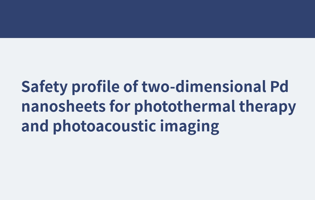 Safety profile of two-dimensional Pd nanosheets for photothermal therapy and photoacoustic imaging