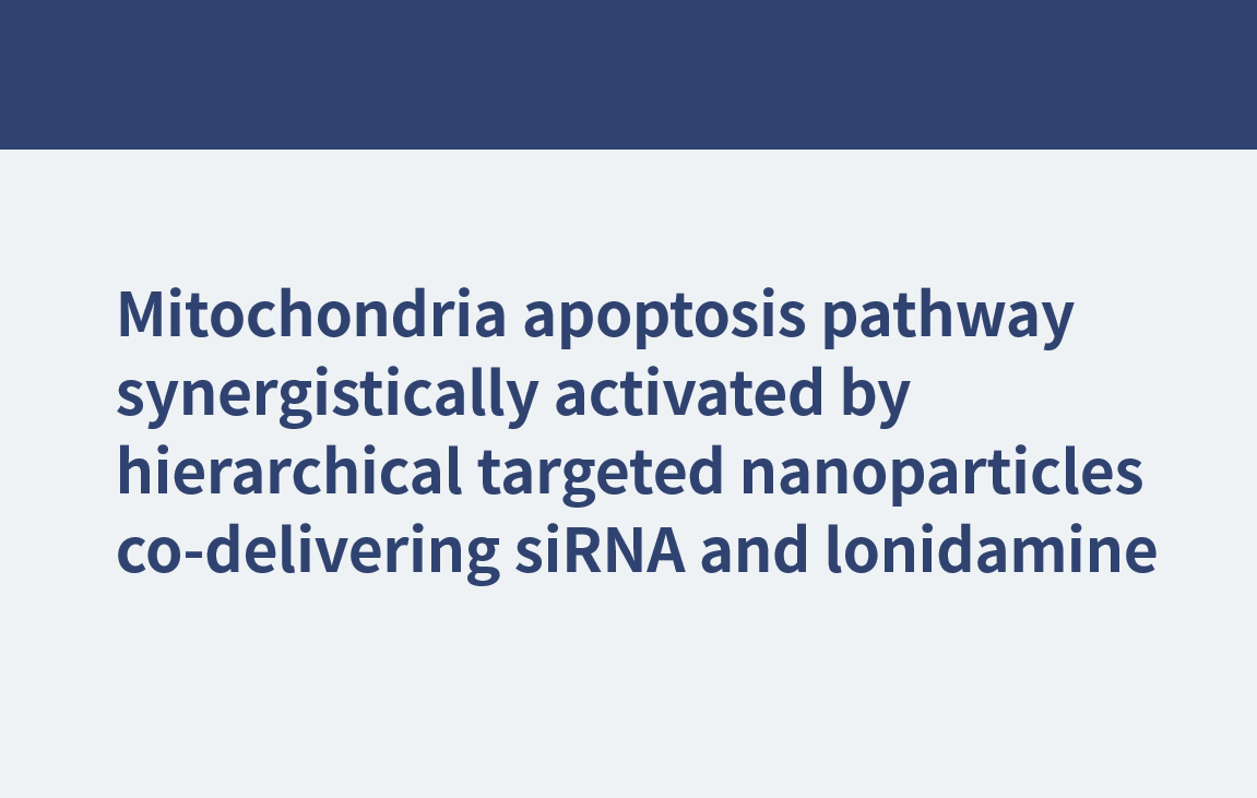 Mitochondria apoptosis pathway synergistically activated by hierarchical targeted nanoparticles co-delivering siRNA and lonidamine