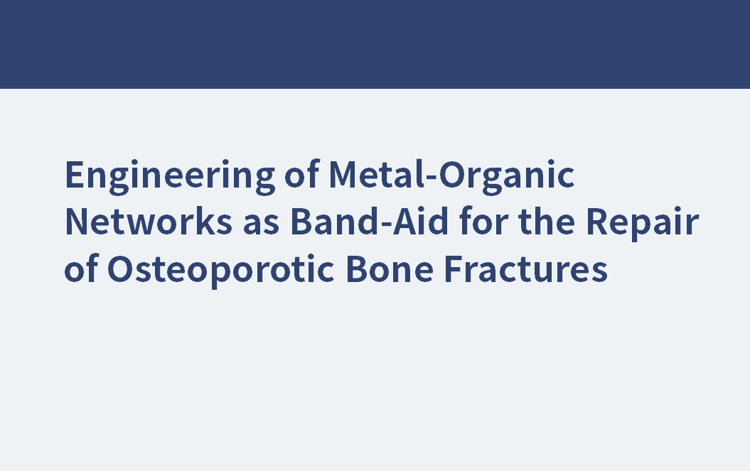 Engineering of Metal-Organic Networks as Band-Aid for the Repair of Osteoporotic Bone Fractures