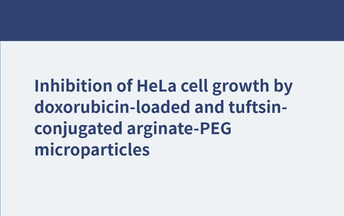 Inhibition of HeLa cell growth by doxorubicin-loaded and tuftsin-conjugated arginate-PEG microparticles
