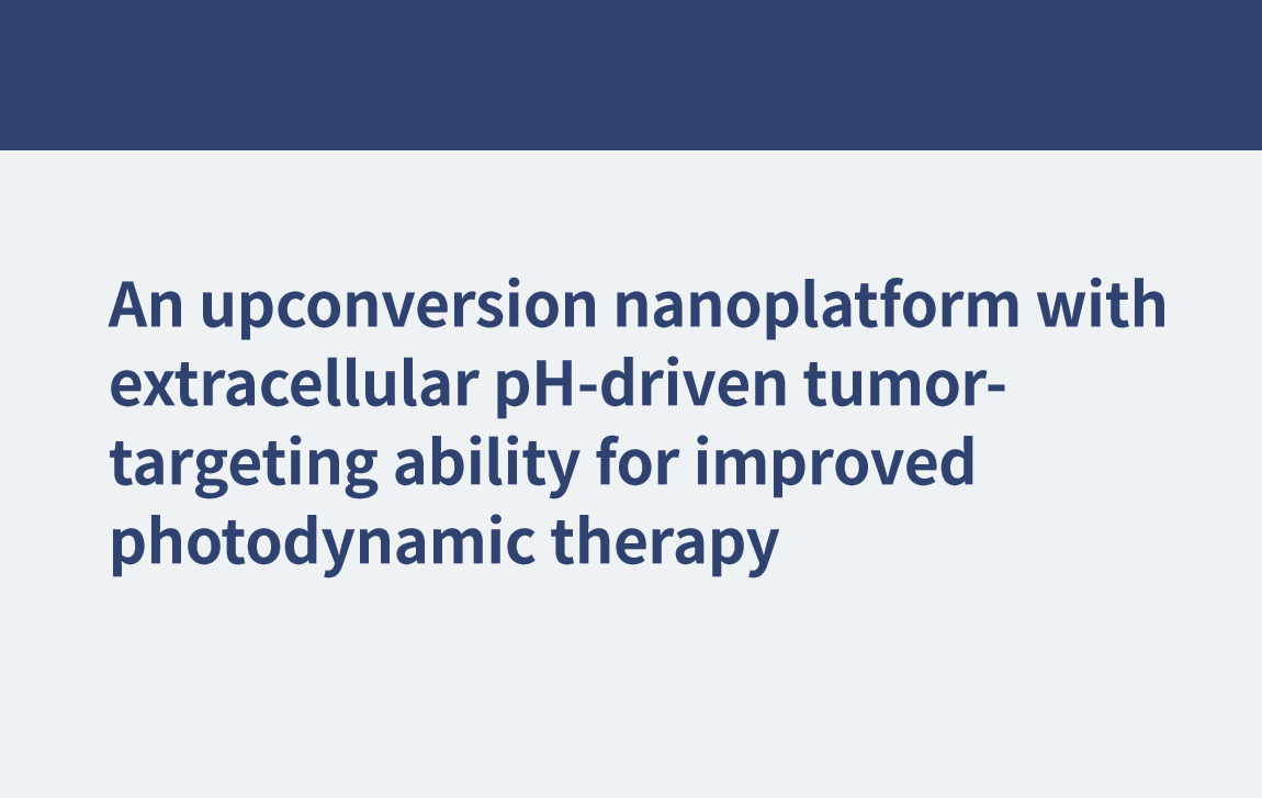 An upconversion nanoplatform with extracellular pH-driven tumor-targeting ability for improved photodynamic therapy