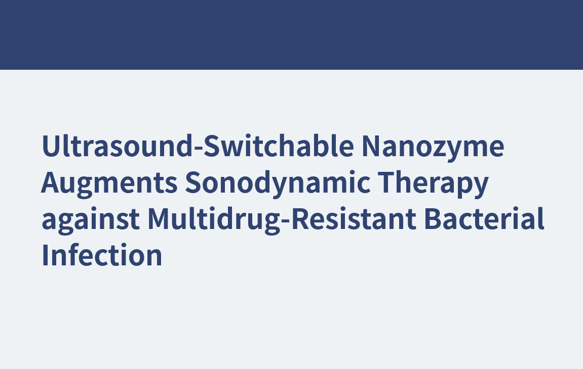 Ultrasound-Switchable Nanozyme Augments Sonodynamic Therapy against Multidrug-Resistant Bacterial Infection