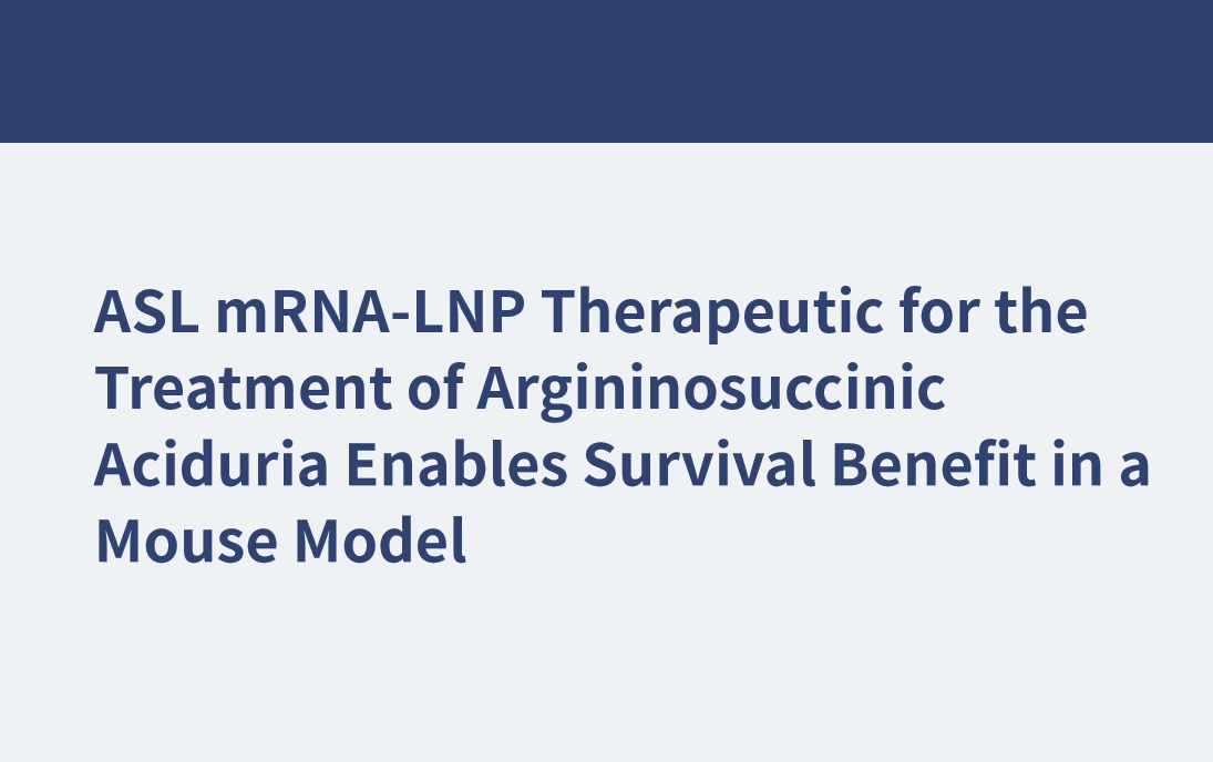 ASL mRNA-LNP Therapeutic for the Treatment of Argininosuccinic Aciduria Enables Survival Benefit in a Mouse Model